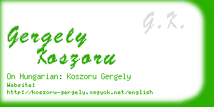 gergely koszoru business card